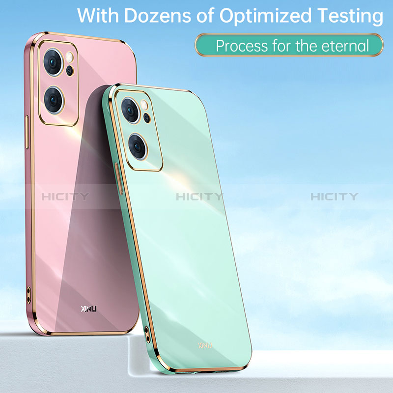 Custodia Silicone Ultra Sottile Morbida Cover con Magnetico Anello Supporto XL1 per Oppo Find X5 Lite 5G