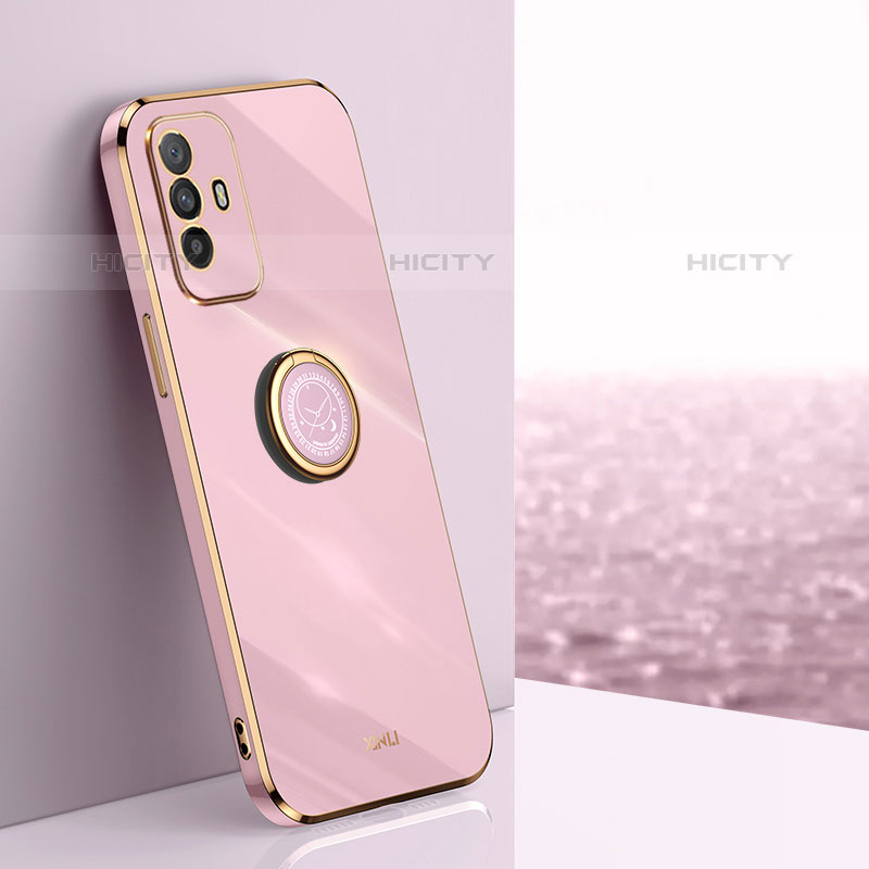 Custodia Silicone Ultra Sottile Morbida Cover con Magnetico Anello Supporto XL1 per Oppo Reno5 Z 5G