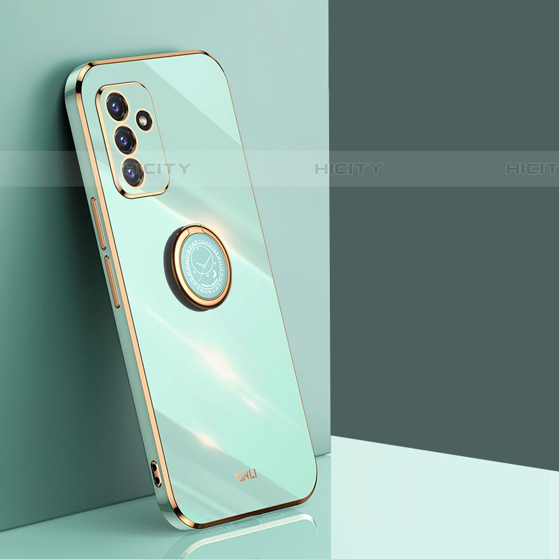 Custodia Silicone Ultra Sottile Morbida Cover con Magnetico Anello Supporto XL1 per Samsung Galaxy A05s Verde