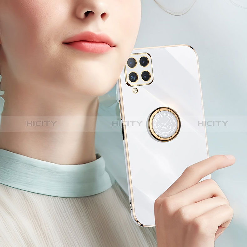 Custodia Silicone Ultra Sottile Morbida Cover con Magnetico Anello Supporto XL1 per Samsung Galaxy A12 Nacho