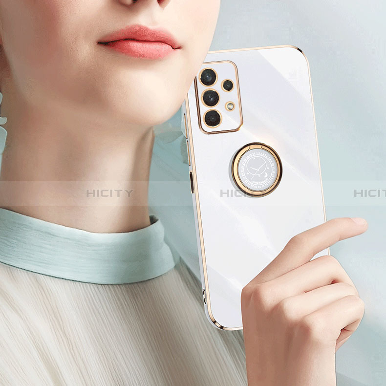 Custodia Silicone Ultra Sottile Morbida Cover con Magnetico Anello Supporto XL1 per Samsung Galaxy A32 5G