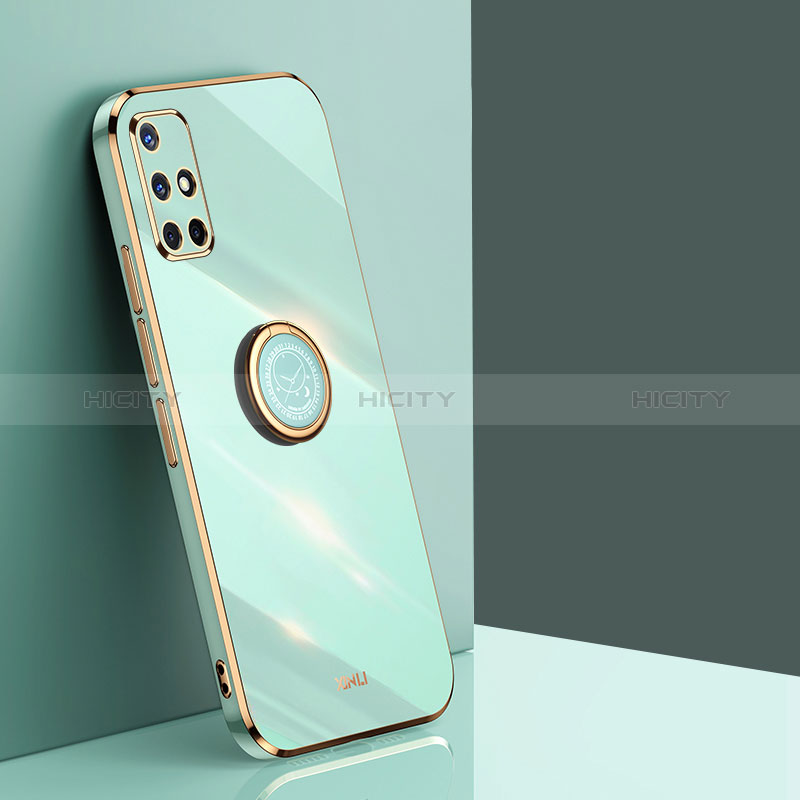 Custodia Silicone Ultra Sottile Morbida Cover con Magnetico Anello Supporto XL1 per Samsung Galaxy A51 4G Verde