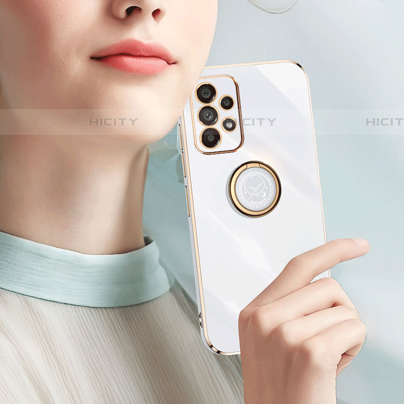 Custodia Silicone Ultra Sottile Morbida Cover con Magnetico Anello Supporto XL1 per Samsung Galaxy A53 5G
