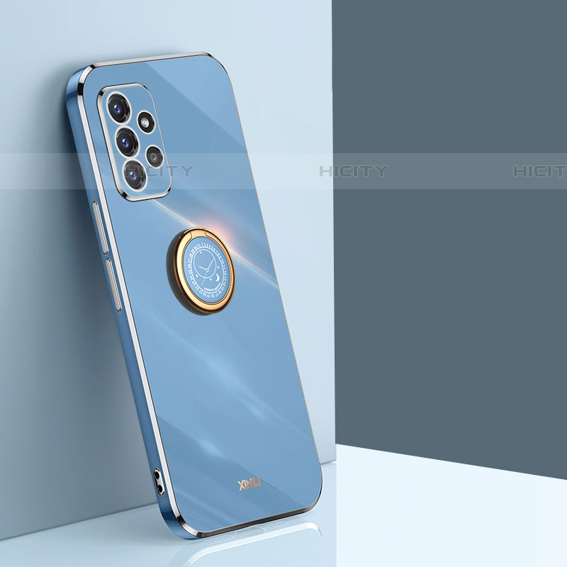 Custodia Silicone Ultra Sottile Morbida Cover con Magnetico Anello Supporto XL1 per Samsung Galaxy A72 5G