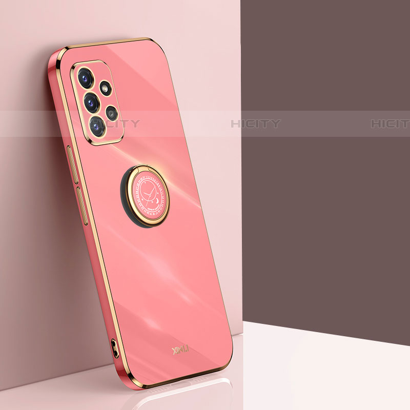 Custodia Silicone Ultra Sottile Morbida Cover con Magnetico Anello Supporto XL1 per Samsung Galaxy A72 5G