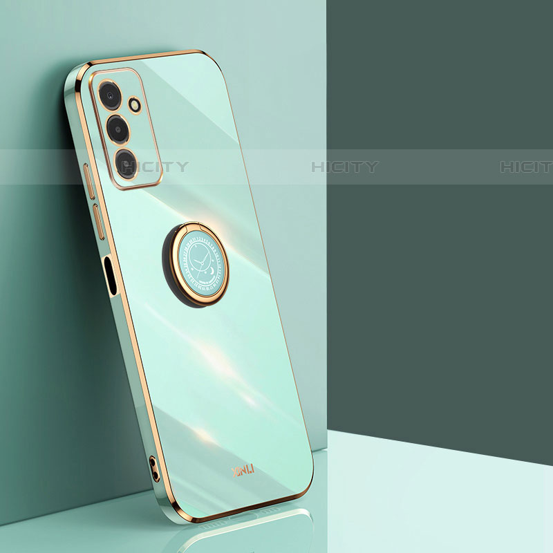 Custodia Silicone Ultra Sottile Morbida Cover con Magnetico Anello Supporto XL1 per Samsung Galaxy M13 4G Verde