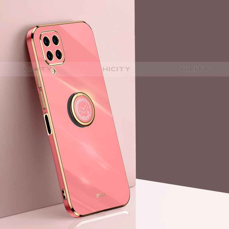 Custodia Silicone Ultra Sottile Morbida Cover con Magnetico Anello Supporto XL1 per Samsung Galaxy M32 4G Rosa Caldo