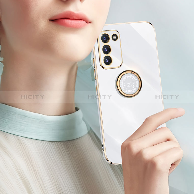 Custodia Silicone Ultra Sottile Morbida Cover con Magnetico Anello Supporto XL1 per Samsung Galaxy S20 FE 4G