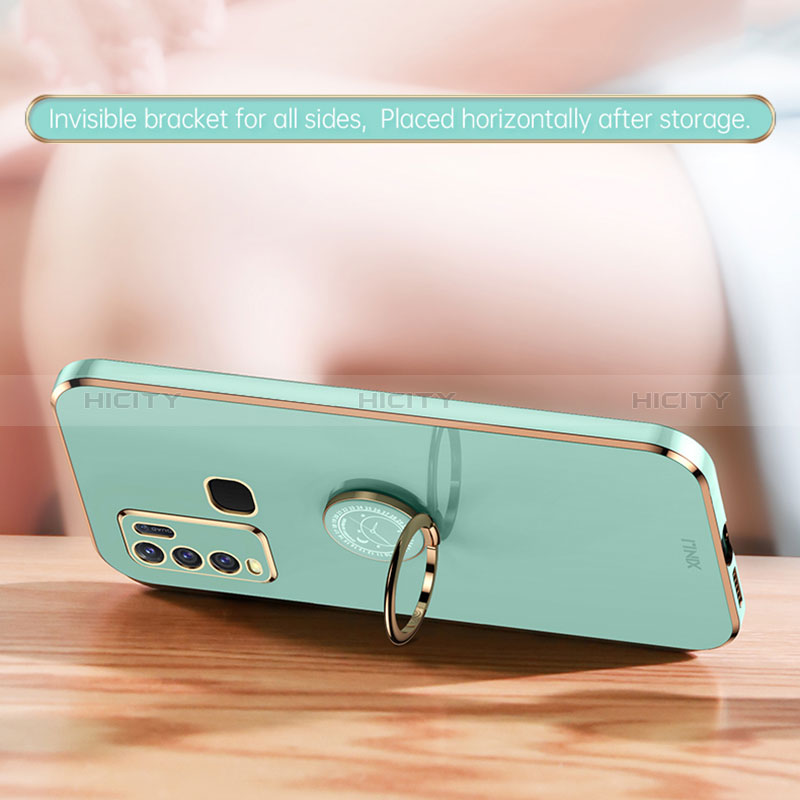 Custodia Silicone Ultra Sottile Morbida Cover con Magnetico Anello Supporto XL1 per Vivo Y50