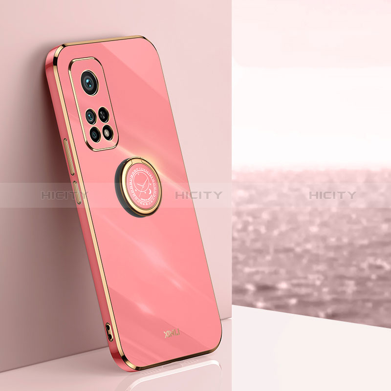 Custodia Silicone Ultra Sottile Morbida Cover con Magnetico Anello Supporto XL1 per Xiaomi Mi 10T 5G