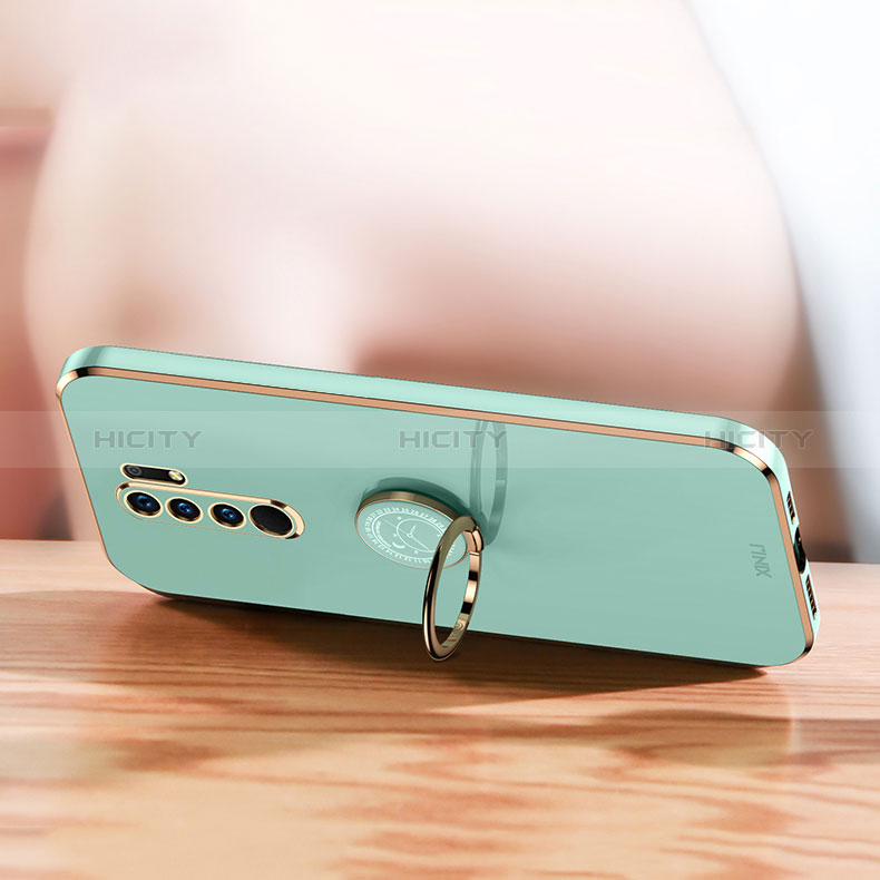 Custodia Silicone Ultra Sottile Morbida Cover con Magnetico Anello Supporto XL1 per Xiaomi Redmi 9 Prime India