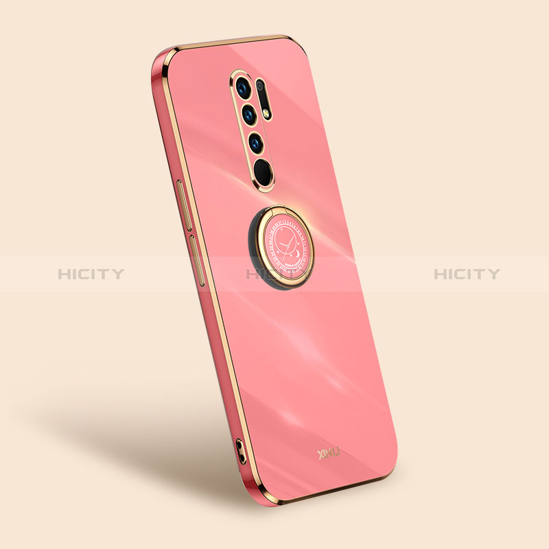 Custodia Silicone Ultra Sottile Morbida Cover con Magnetico Anello Supporto XL1 per Xiaomi Redmi 9 Prime India