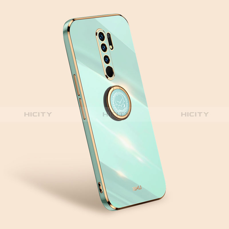 Custodia Silicone Ultra Sottile Morbida Cover con Magnetico Anello Supporto XL1 per Xiaomi Redmi 9 Prime India