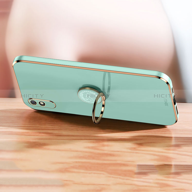 Custodia Silicone Ultra Sottile Morbida Cover con Magnetico Anello Supporto XL1 per Xiaomi Redmi 9A