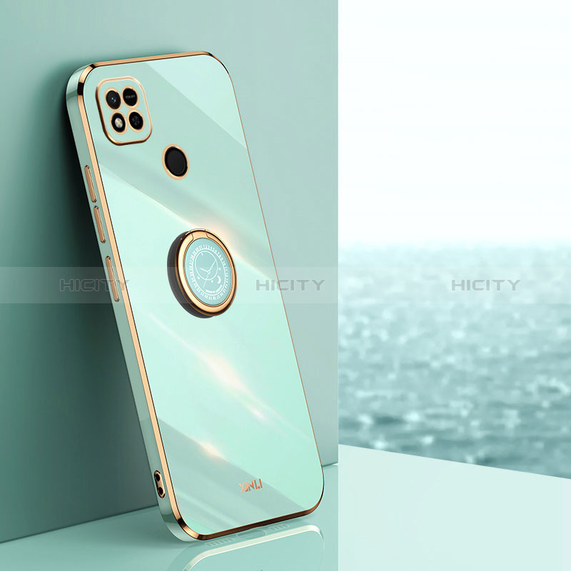 Custodia Silicone Ultra Sottile Morbida Cover con Magnetico Anello Supporto XL1 per Xiaomi Redmi 9C NFC