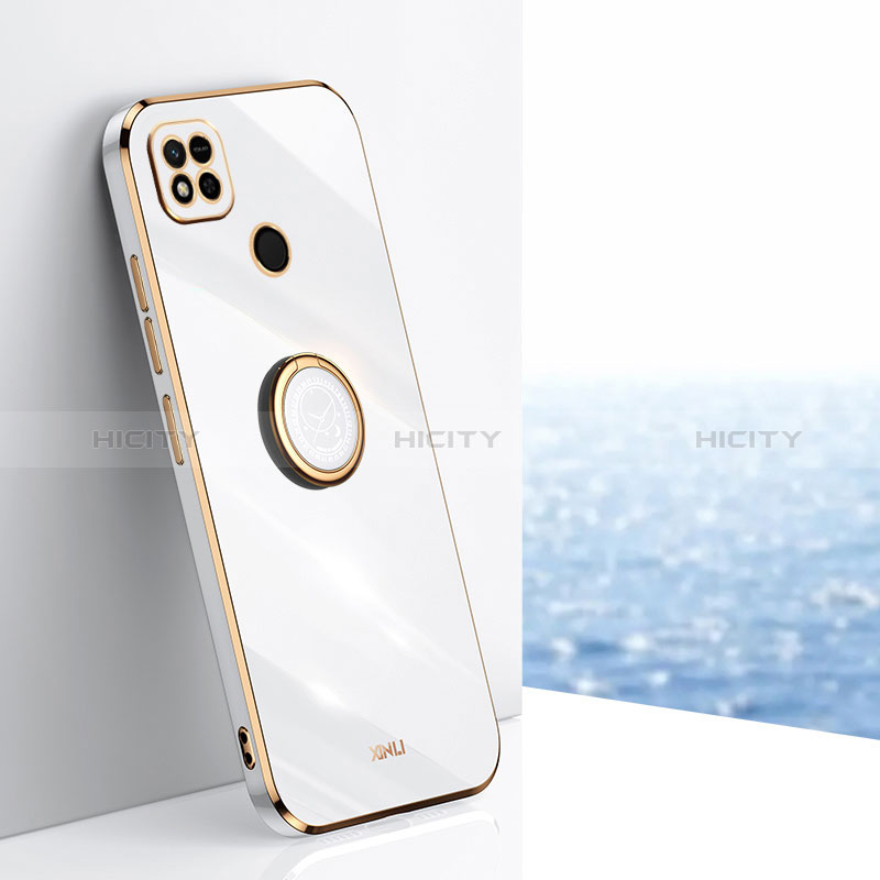 Custodia Silicone Ultra Sottile Morbida Cover con Magnetico Anello Supporto XL1 per Xiaomi Redmi 9C NFC