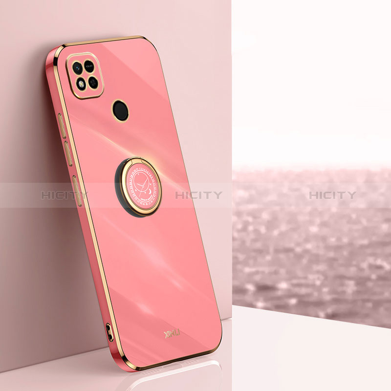 Custodia Silicone Ultra Sottile Morbida Cover con Magnetico Anello Supporto XL1 per Xiaomi Redmi 9C NFC