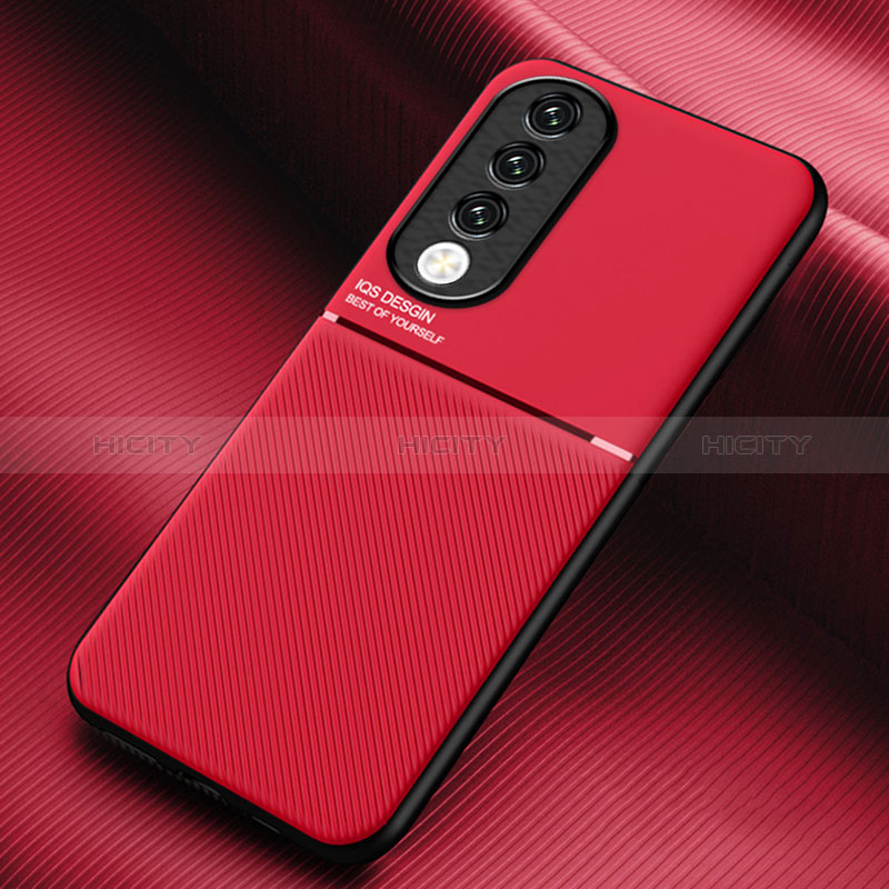 Custodia Silicone Ultra Sottile Morbida Cover con Magnetico per Huawei Honor 90 Pro 5G Rosso