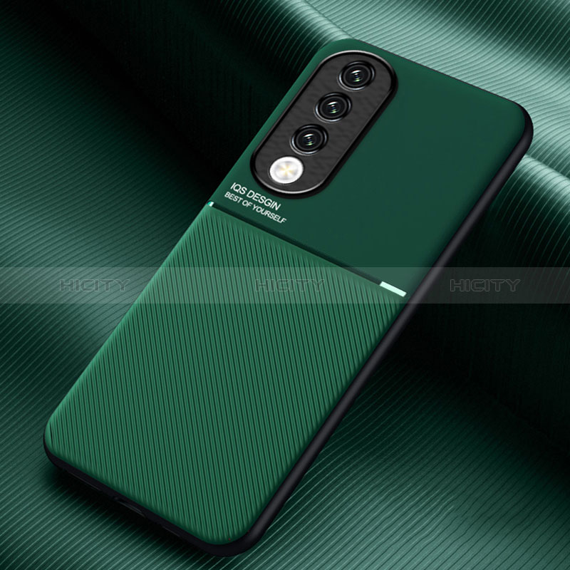 Custodia Silicone Ultra Sottile Morbida Cover con Magnetico per Huawei Honor 90 Pro 5G Verde