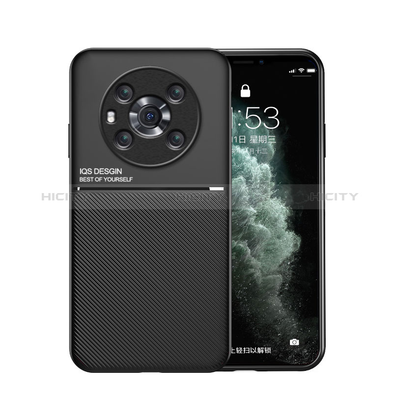 Custodia Silicone Ultra Sottile Morbida Cover con Magnetico per Huawei Honor Magic3 5G