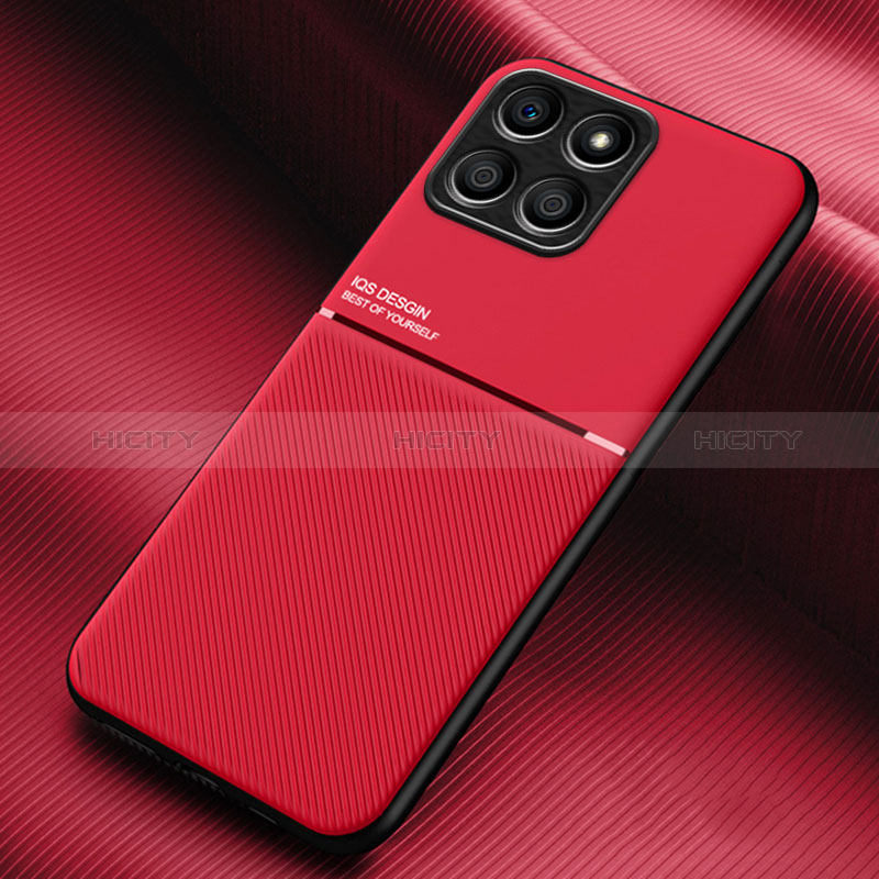 Custodia Silicone Ultra Sottile Morbida Cover con Magnetico per Huawei Honor X6 Rosso