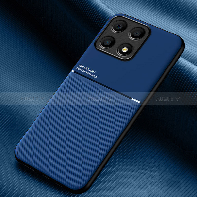 Custodia Silicone Ultra Sottile Morbida Cover con Magnetico per Huawei Honor X8a 4G Blu