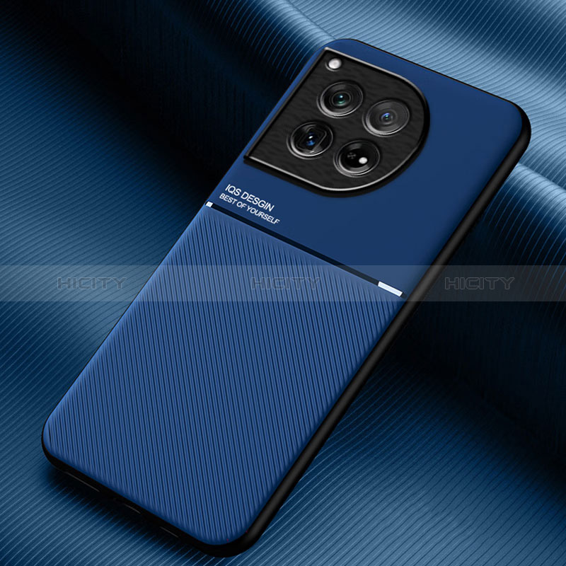 Custodia Silicone Ultra Sottile Morbida Cover con Magnetico per OnePlus 12R 5G Blu