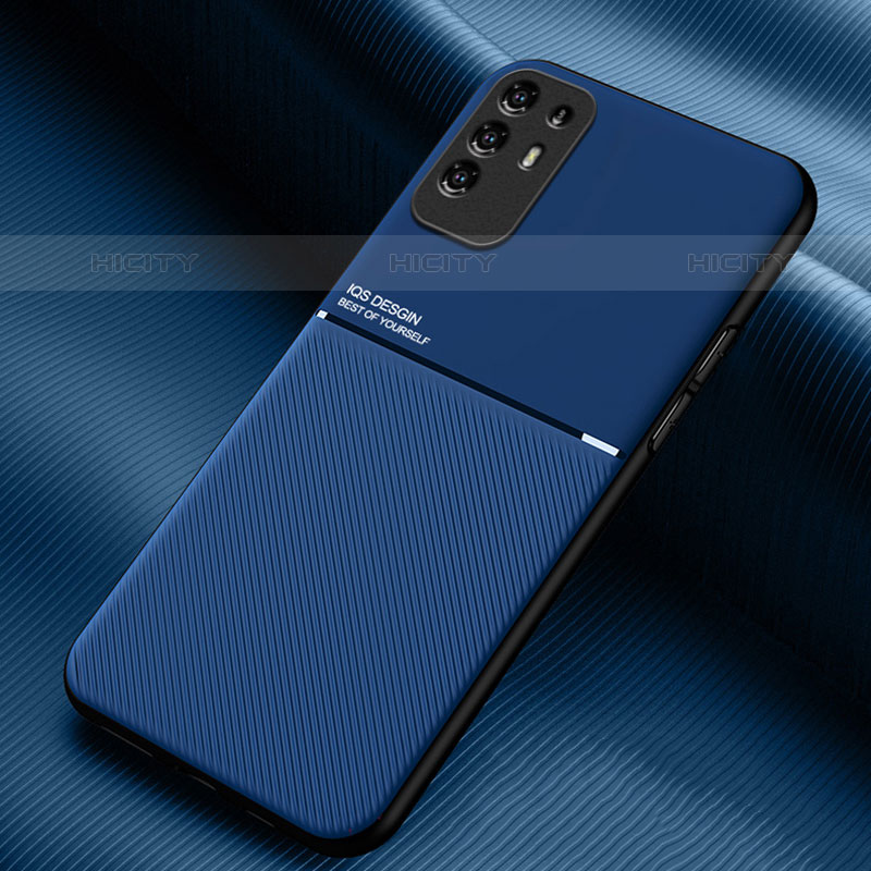 Custodia Silicone Ultra Sottile Morbida Cover con Magnetico per Oppo A95 5G Blu