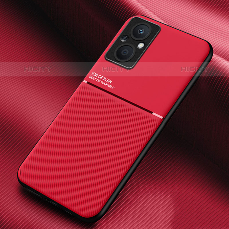 Custodia Silicone Ultra Sottile Morbida Cover con Magnetico per Oppo F21 Pro 5G Rosso