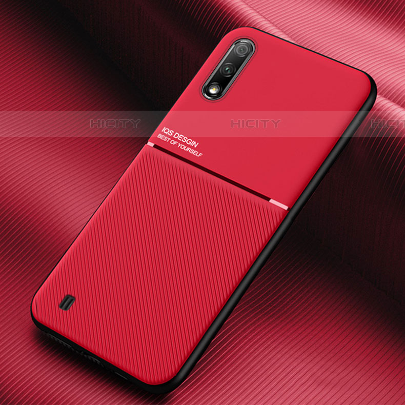 Custodia Silicone Ultra Sottile Morbida Cover con Magnetico per Samsung Galaxy A01 SM-A015 Rosso