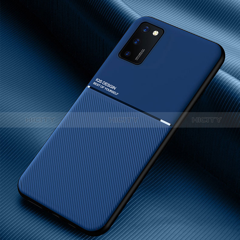 Custodia Silicone Ultra Sottile Morbida Cover con Magnetico per Samsung Galaxy A02s Blu