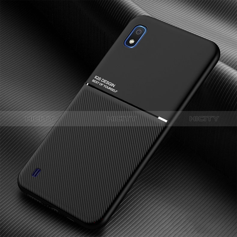 Custodia Silicone Ultra Sottile Morbida Cover con Magnetico per Samsung Galaxy A10 Nero