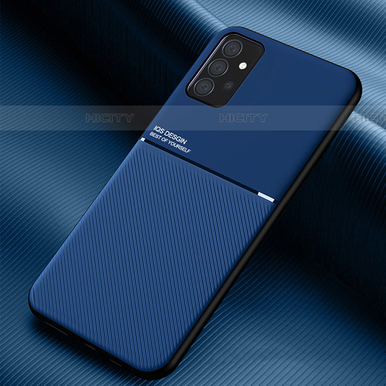 Custodia Silicone Ultra Sottile Morbida Cover con Magnetico per Samsung Galaxy A72 5G Blu