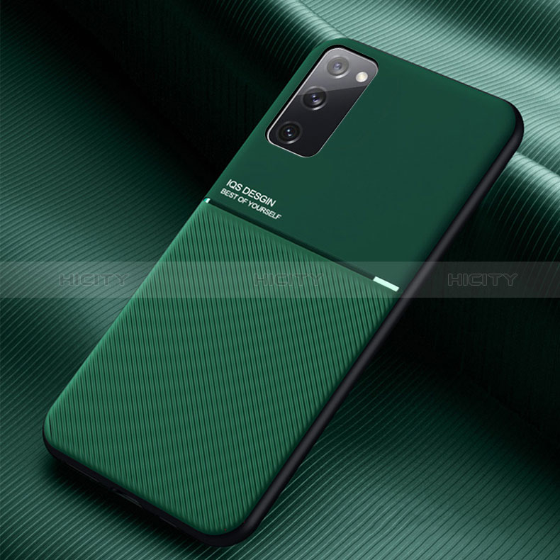 Custodia Silicone Ultra Sottile Morbida Cover con Magnetico per Samsung Galaxy S20 FE (2022) 5G Verde