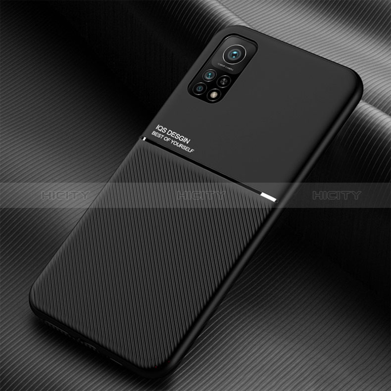 Custodia Silicone Ultra Sottile Morbida Cover con Magnetico per Xiaomi Mi 10T Pro 5G Nero