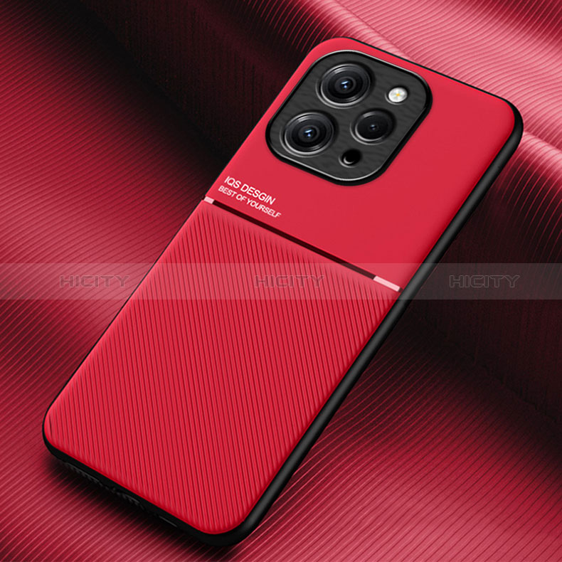 Custodia Silicone Ultra Sottile Morbida Cover con Magnetico per Xiaomi Redmi 12 4G Rosso