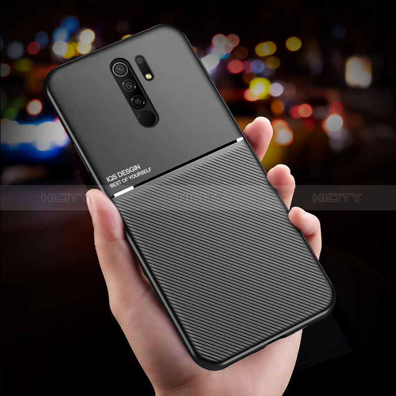 Custodia Silicone Ultra Sottile Morbida Cover con Magnetico per Xiaomi Redmi 9