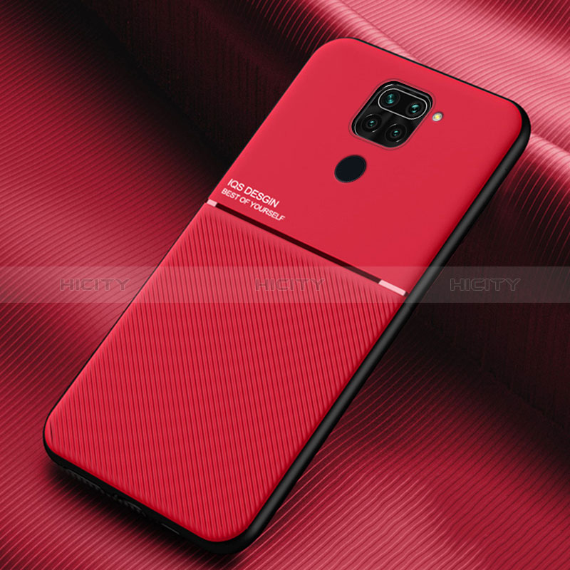 Custodia Silicone Ultra Sottile Morbida Cover con Magnetico per Xiaomi Redmi Note 9 Rosso