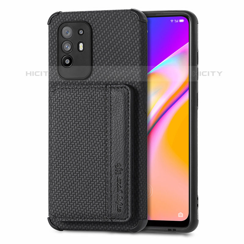 Custodia Silicone Ultra Sottile Morbida Cover con Magnetico S01D per Oppo Reno5 Z 5G