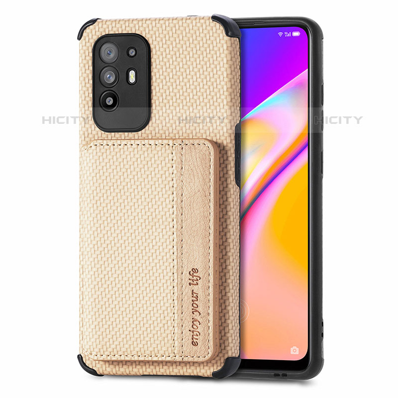 Custodia Silicone Ultra Sottile Morbida Cover con Magnetico S01D per Oppo Reno5 Z 5G