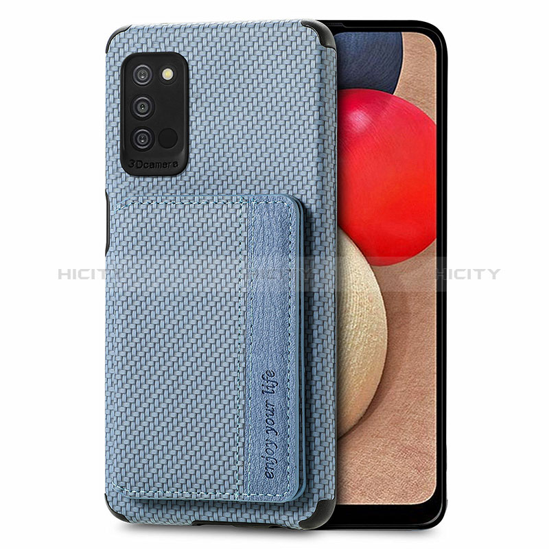 Custodia Silicone Ultra Sottile Morbida Cover con Magnetico S01D per Samsung Galaxy A02s