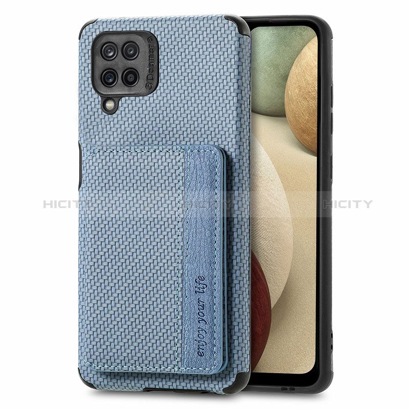 Custodia Silicone Ultra Sottile Morbida Cover con Magnetico S01D per Samsung Galaxy A12