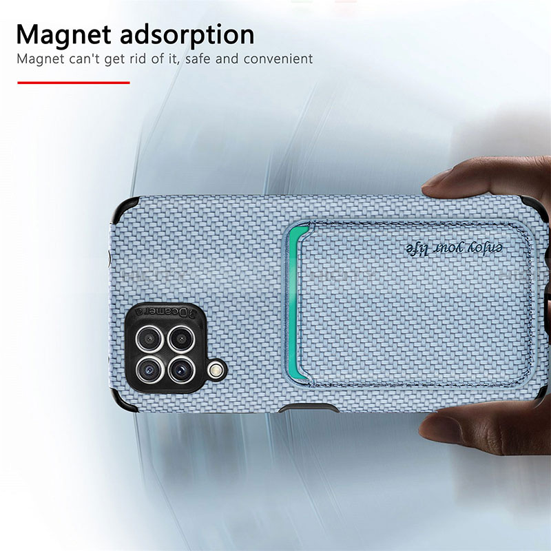 Custodia Silicone Ultra Sottile Morbida Cover con Magnetico S01D per Samsung Galaxy A22 4G