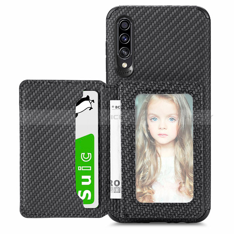 Custodia Silicone Ultra Sottile Morbida Cover con Magnetico S01D per Samsung Galaxy A50S