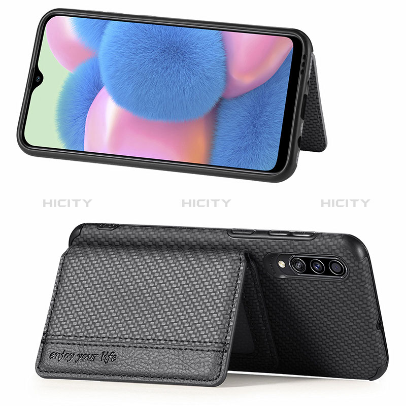 Custodia Silicone Ultra Sottile Morbida Cover con Magnetico S01D per Samsung Galaxy A50S