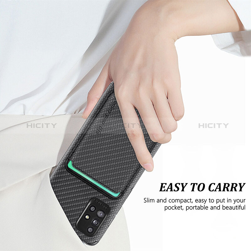Custodia Silicone Ultra Sottile Morbida Cover con Magnetico S01D per Samsung Galaxy A51 5G