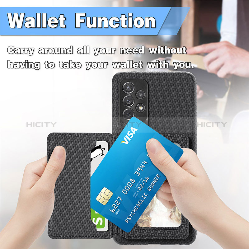 Custodia Silicone Ultra Sottile Morbida Cover con Magnetico S01D per Samsung Galaxy A52s 5G