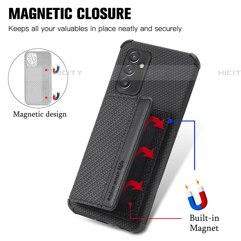 Custodia Silicone Ultra Sottile Morbida Cover con Magnetico S01D per Samsung Galaxy A82 5G