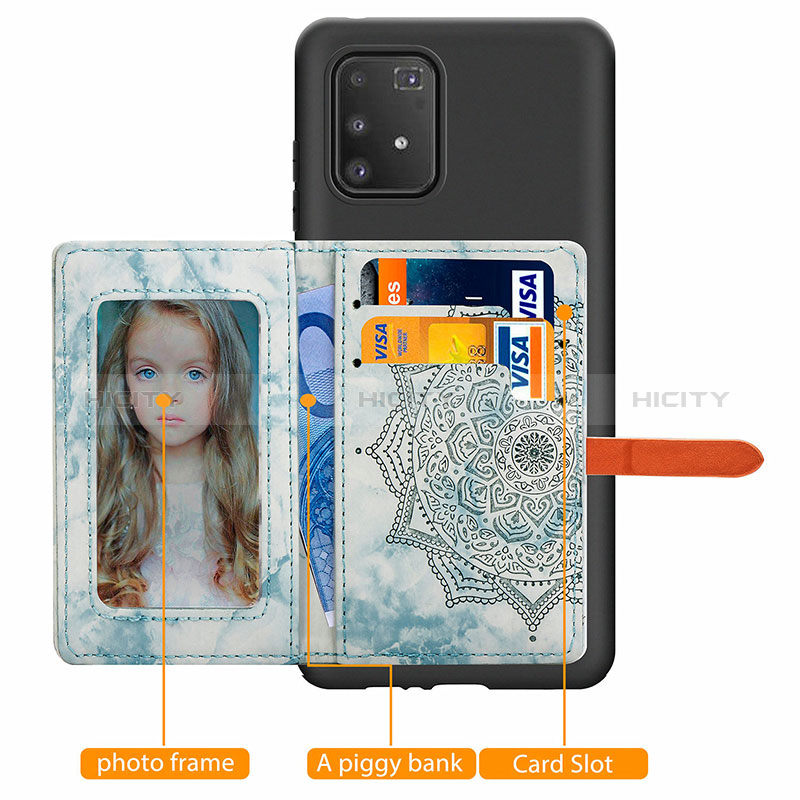 Custodia Silicone Ultra Sottile Morbida Cover con Magnetico S01D per Samsung Galaxy A91