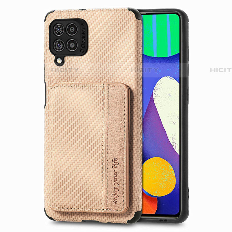 Custodia Silicone Ultra Sottile Morbida Cover con Magnetico S01D per Samsung Galaxy F62 5G Oro